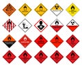 Warning transport hazard pictograms,Hazardous chemical danger Symbol Sign Isolate on White Background,Vector Illustration Royalty Free Stock Photo