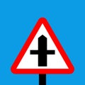 Warning triangle Crossroads