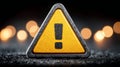 Warning triangle with exclamation mark symbol indicating caution or alert Royalty Free Stock Photo
