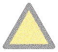 Warning Triangle Mosaic Icon of Coronavirus Infection Items Royalty Free Stock Photo