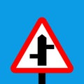 Warning triangle Staggered Junction