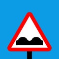 Warning triangle Uneven road