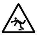 Warning Tripping Hazard Symbol Sign ,Vector Illustration, Isolate On White Background Label. EPS10 Royalty Free Stock Photo