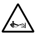Warning Use Hooks Safety Body Only Symbol Sign ,Vector Illustration, Isolate On White Background Label. EPS10