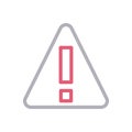 Warning vector color line icon Royalty Free Stock Photo