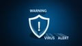 Warning virus alert 3D illustration