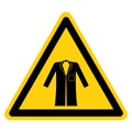 Warning Wear Coat Symbol Sign,Vector Illustration, Isolated On White Background Label. EPS10