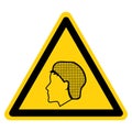 Warning Wear Hair Net Symbol Sign, Vector Illustration, Isolate On White Background Label. EPS10 Royalty Free Stock Photo