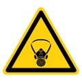 Warning Wear Respiratory Protection Symbol Sign, Vector Illustration, Isolate On White Background Label. EPS10