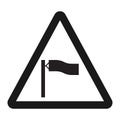 Warning wind sign line icon Royalty Free Stock Photo