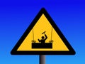 Warning window cleaners sign Royalty Free Stock Photo