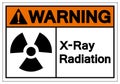 Warning X-Ray Radiation Symbol Sign, Vector Illustration, Isolate On White Background Label. EPS10 Royalty Free Stock Photo