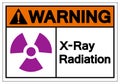 Warning X-Ray Radiation Symbol Sign ,Vector Illustration, Isolate On White Background Label. EPS10 Royalty Free Stock Photo