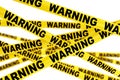 Warning Yellow Tape Strips Royalty Free Stock Photo