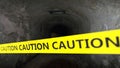 Warning yellow tape Royalty Free Stock Photo