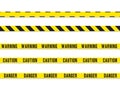 Warning yellow tape Royalty Free Stock Photo
