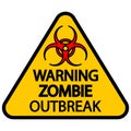 Warning zombie outbreak Royalty Free Stock Photo