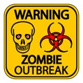 Warning zombie outbreak Royalty Free Stock Photo