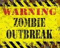 Warning Zombie Outbreak Sign