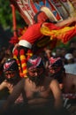 Warok and the dancer of Reog Ponorogo Royalty Free Stock Photo