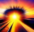 Warp Speed: Abstract Train Motion Blur Royalty Free Stock Photo