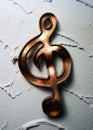 Warped Artistic Copper Treble Clef