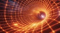 A warped and distorted grid depicting the bending and warping of spacetime in the presence of massive objects
