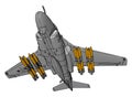 A Warplane or slip fighter toy vector or color illustration