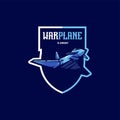 Warplane gaming logo Royalty Free Stock Photo