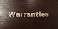 Warranties - grungy wooden headline on Maple - 3D rendered royalty free stock image Royalty Free Stock Photo