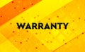 Warranty abstract digital banner yellow background