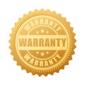 Warranty gold vector seal