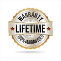 Warranty guaranteed modern badge on white background