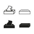 tissue box icon - vector illustration. on white, Royalty Free Stock Photo