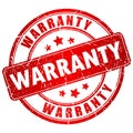 Warranty rubber vector stamp Royalty Free Stock Photo