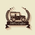 Warranty seal original coffee with car