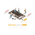 Warranty Service Isometric Design Concept
