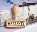 Warranty stamp in the office Royalty Free Stock Photo