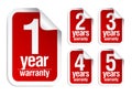 Warranty stickers set Royalty Free Stock Photo