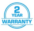 Warranty Two Year Blue Circular Badge Style