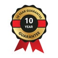 10 year guarantee badge, guarantee certificate, 10 year guarantee logo