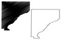 Warren County, Indiana U.S. county, United States of America, USA, U.S., US map vector illustration, scribble sketch Warren map
