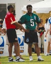 Warren Moon and Donovan McNabb Royalty Free Stock Photo