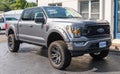 Warren, Pennsylvania, USA August 27, 2023 A new four door Ford F350 pickup truck for sale at a dealership
