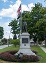 Warren, Pennsylvania, USA August 20, 2022 The statue for Col Joseph Warren, a Revolutionary War soldier