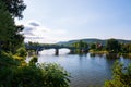 Warren, Pennsylvania, USA 8/30/2019 The Hickory Street bridge spanning over the Allegheny River