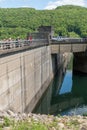 Warren, Pennsylvania, USA May 29, 2022 People on the walkway of Kinzua Dam in the Allegheny National Forest