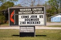 Warren United Methodist Church in Warren, Texas Royalty Free Stock Photo