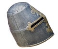 Warrier`s armour helmet on a white