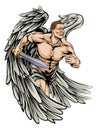 Warrior angel mascot